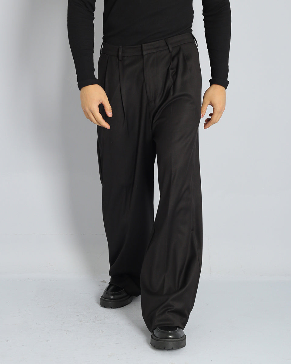 Pantalone Gamba Larga Nero