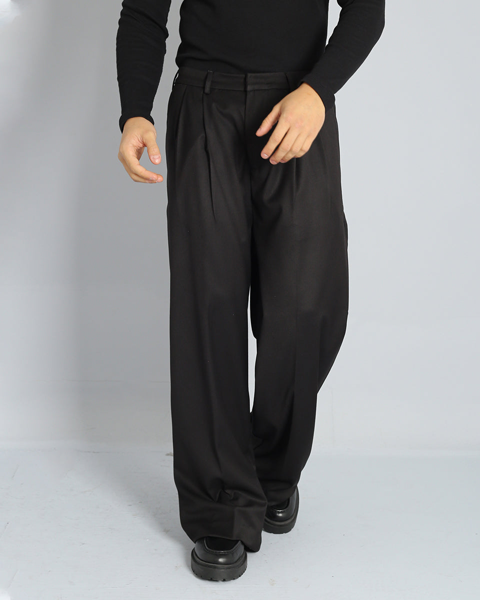 Pantalone Gamba Larga Nero