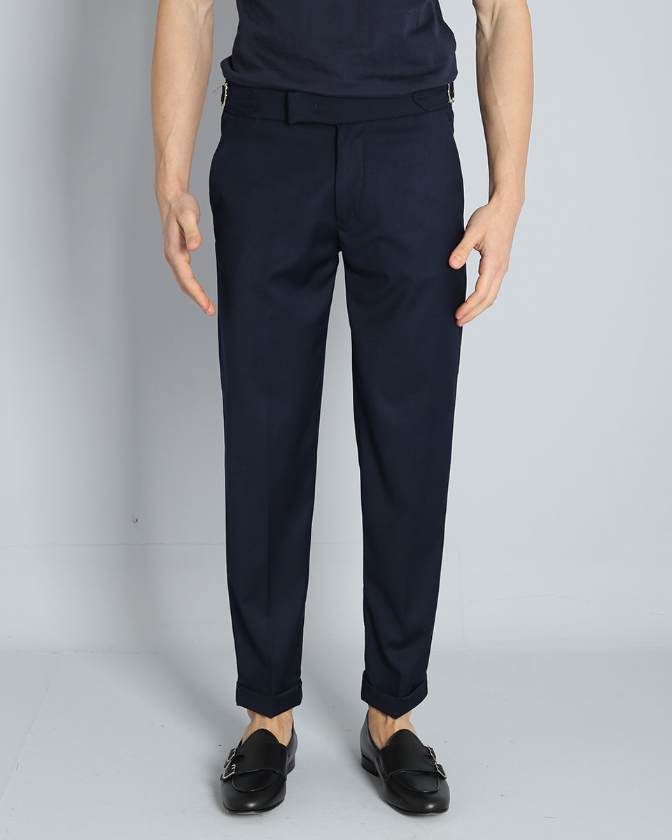 Structured Pants with Buckle 