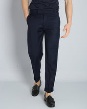 Structured Pants with Buckle 