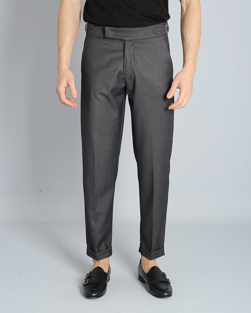 Structured Pants with Buckle 