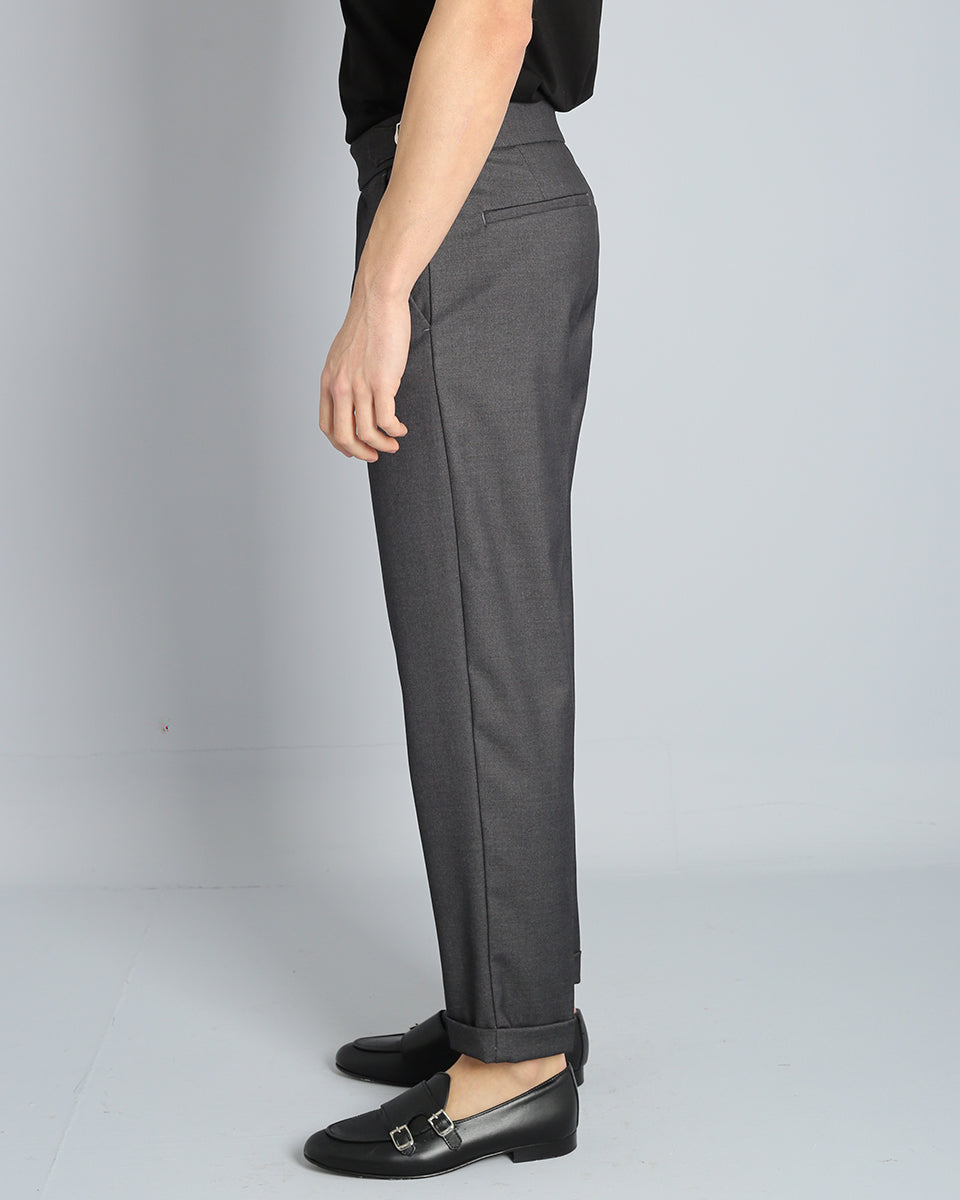 Structured Pants with Buckle 