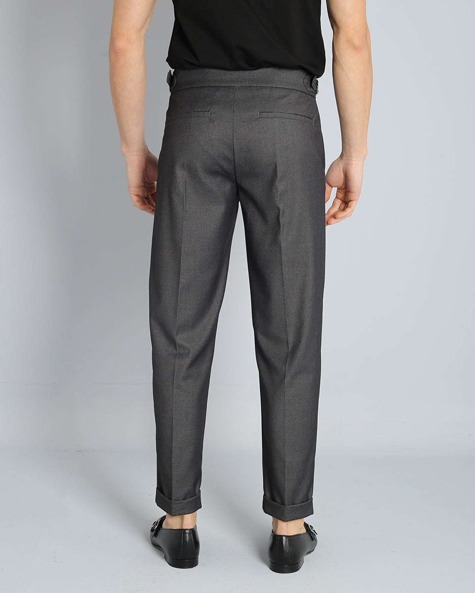 Structured Pants with Buckle 