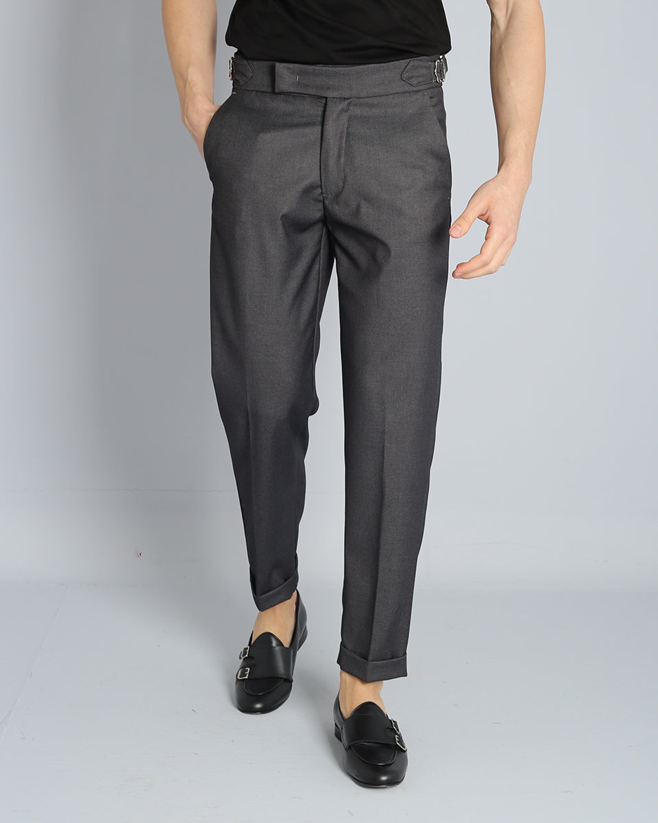 Structured Pants with Buckle 