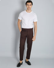 Structured Pants with Buckle 