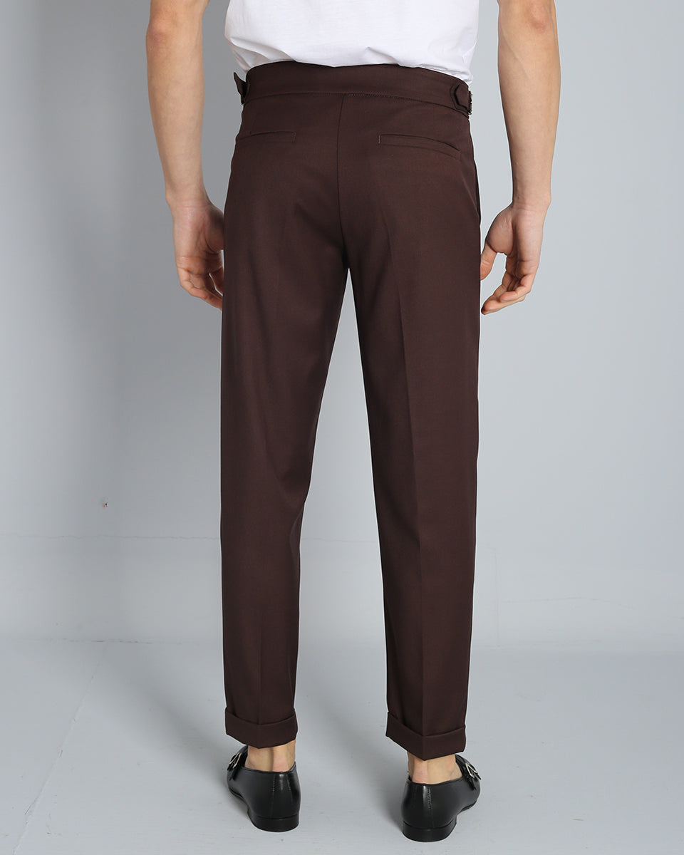 Structured Pants with Buckle 