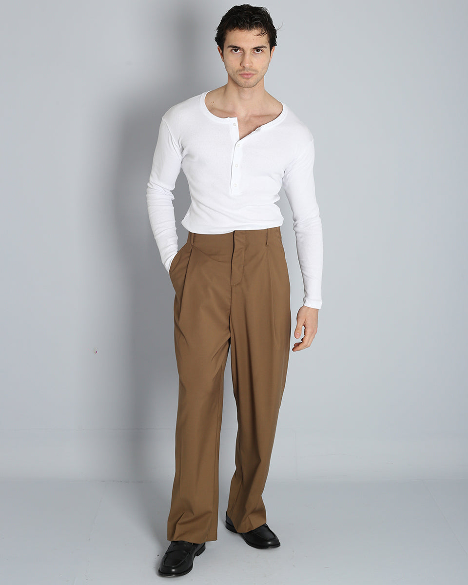 Pantalone Relaxed Fit Vita Alta