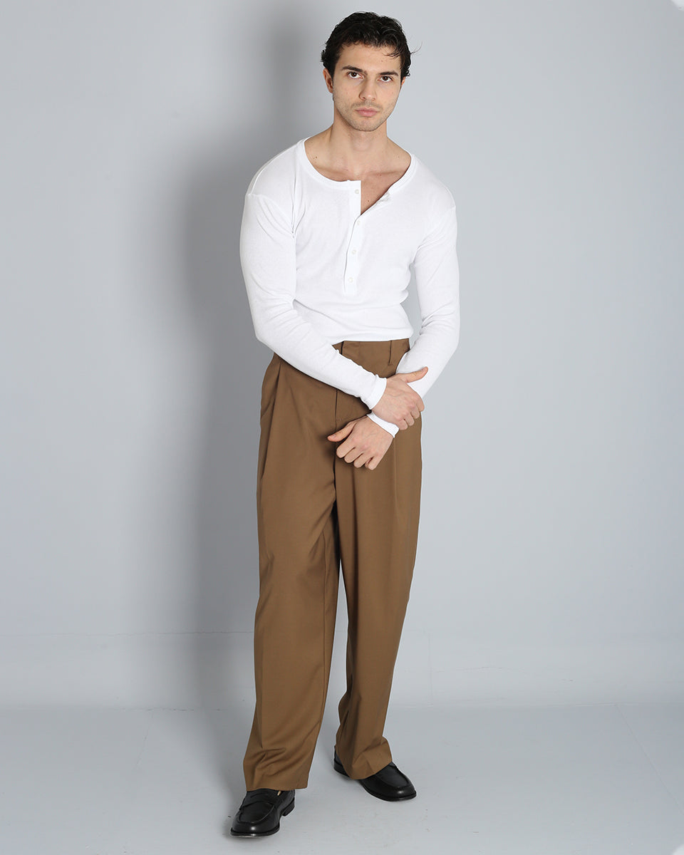 Pantalone Relaxed Fit Vita Alta