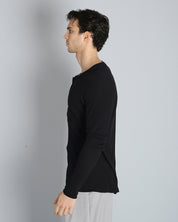 Msm Studio T-shirt Serafino in rib