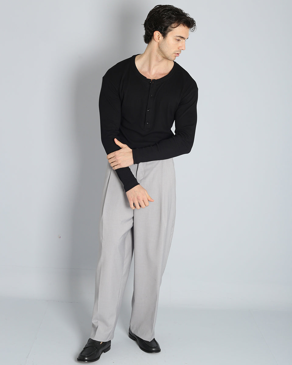 Pantalone Relaxed Fit Vita Alta