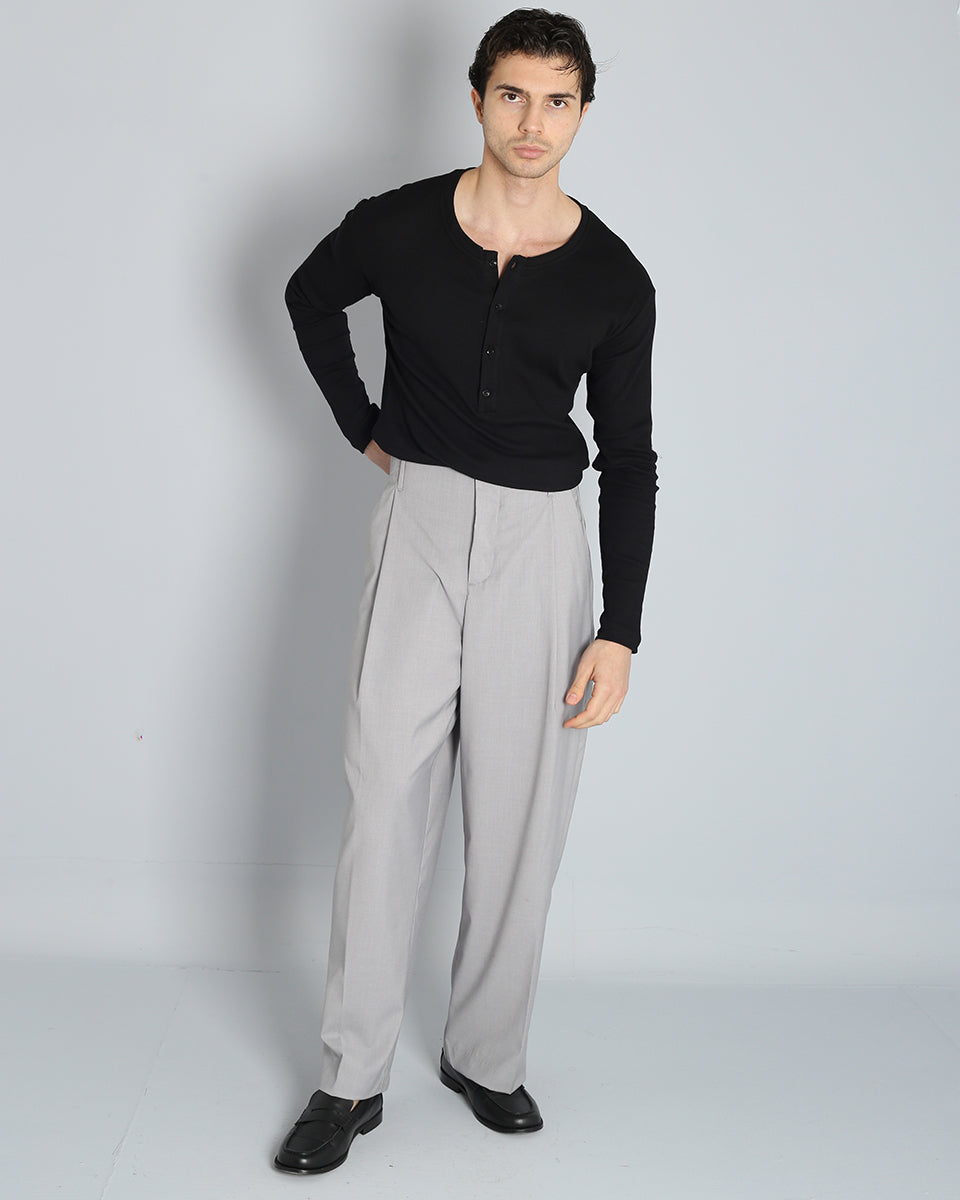 Pantalone Relaxed Fit Vita Alta