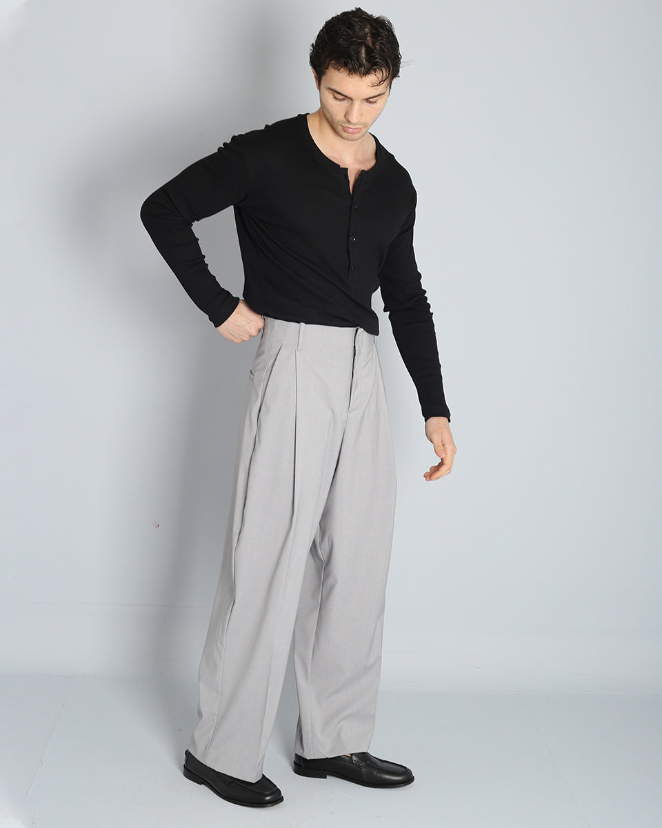 Pantalone Relaxed Fit Vita Alta