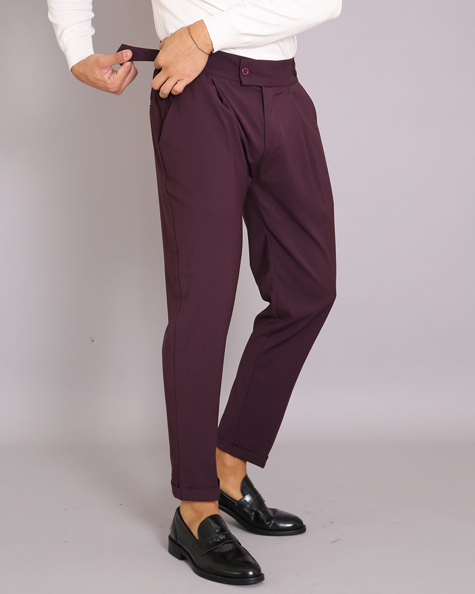 Msm Studio Structured Pants with Buckle 