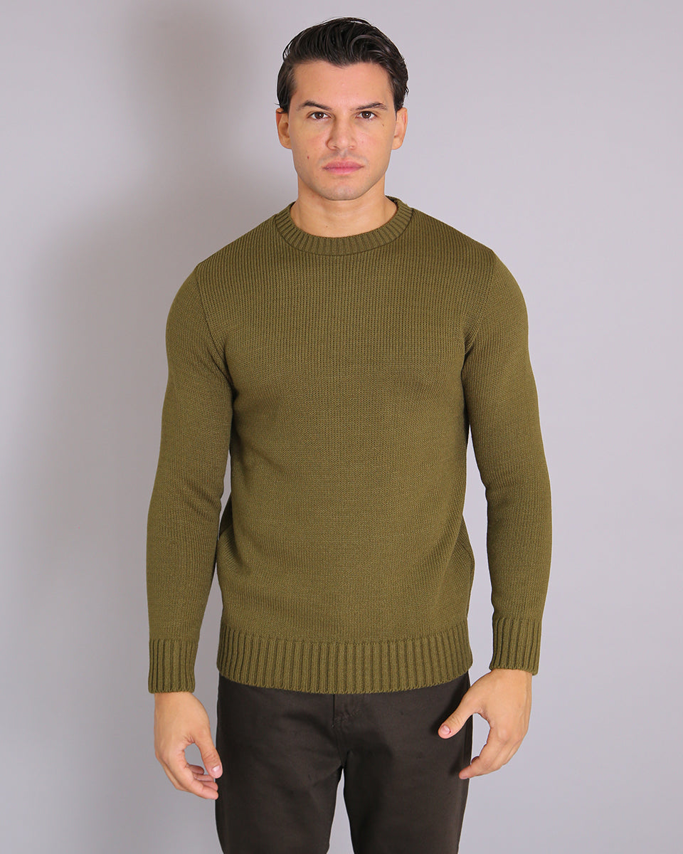 Msm Studio Crew Neck Sweater in Shaved Wool