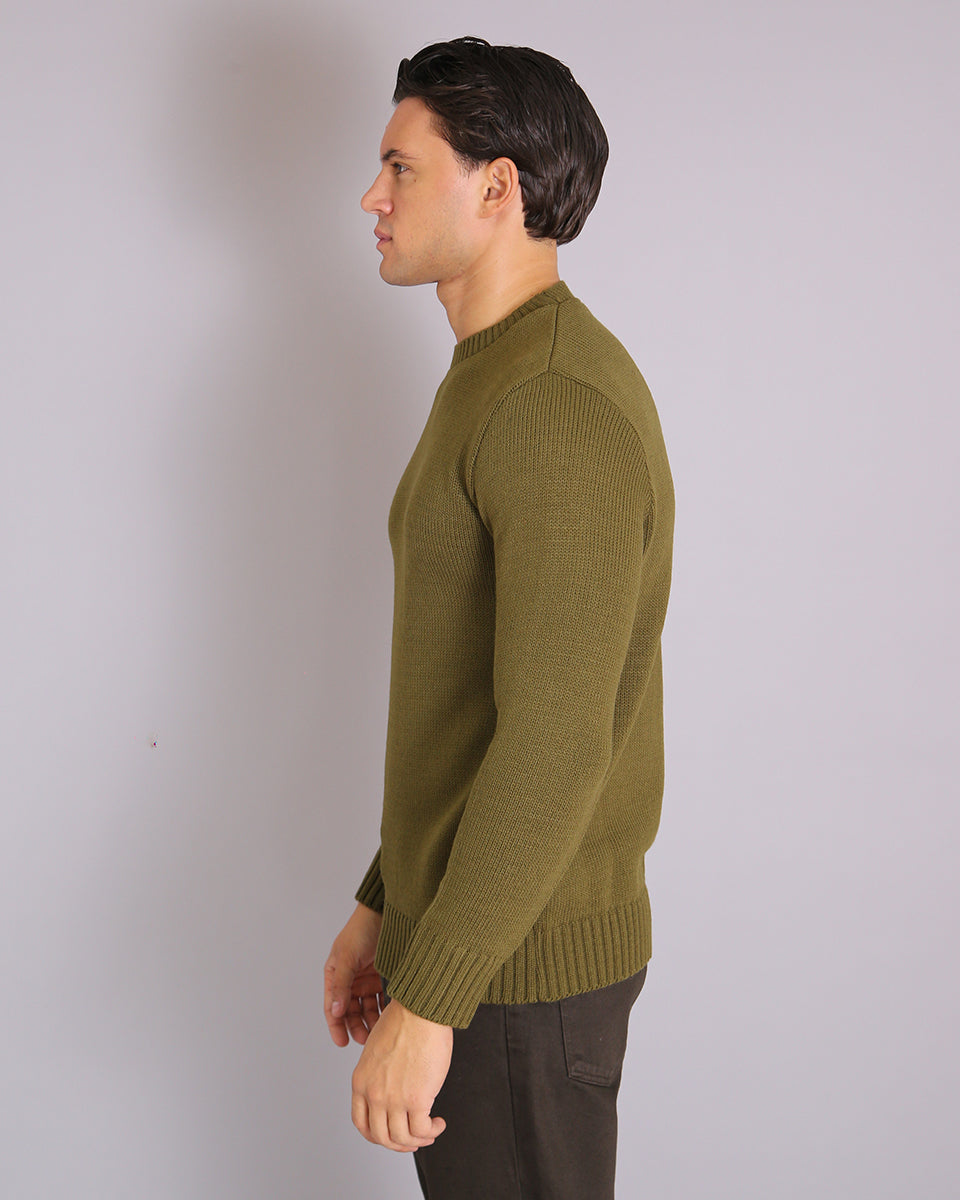 Msm Studio Crew Neck Sweater in Shaved Wool