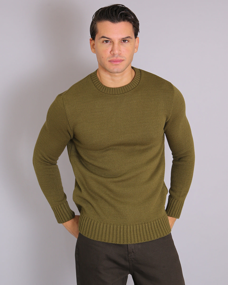 Msm Studio Crew Neck Sweater in Shaved Wool