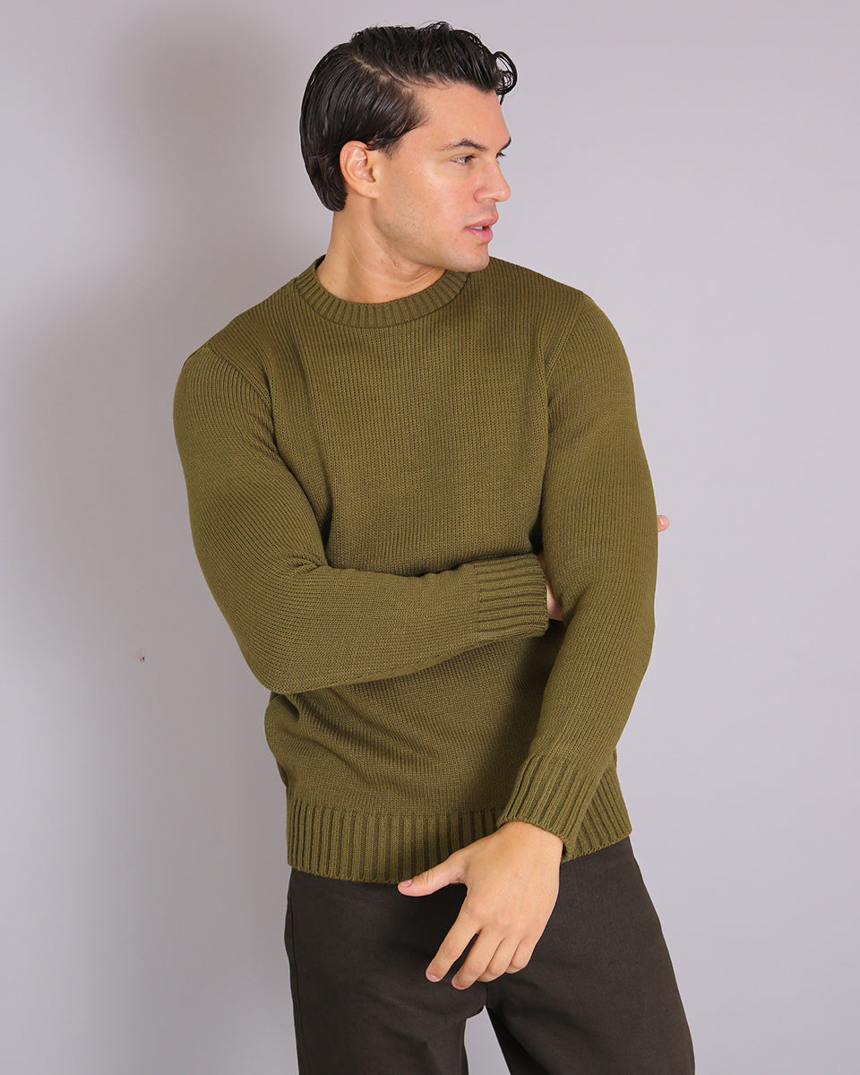 Msm Studio Crew Neck Sweater in Shaved Wool