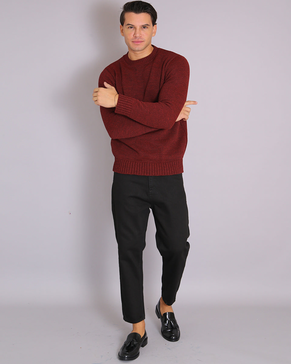 Msm Studio Crew Neck Sweater in Shaved Wool