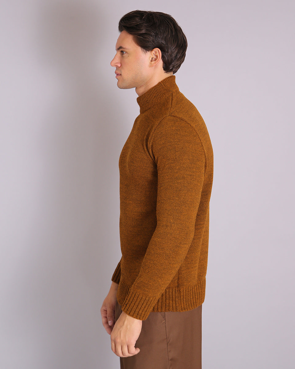 Msm Studio Half-Neck Sweater in Shaved Wool