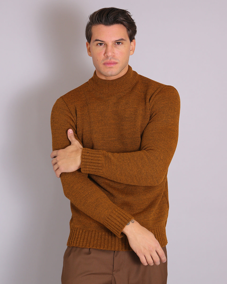 Msm Studio Half-Neck Sweater in Shaved Wool