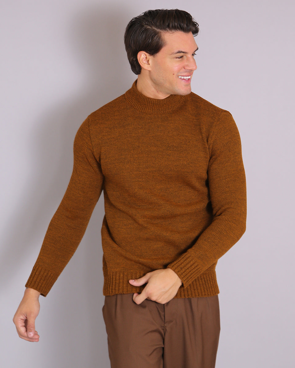 Msm Studio Half-Neck Sweater in Shaved Wool