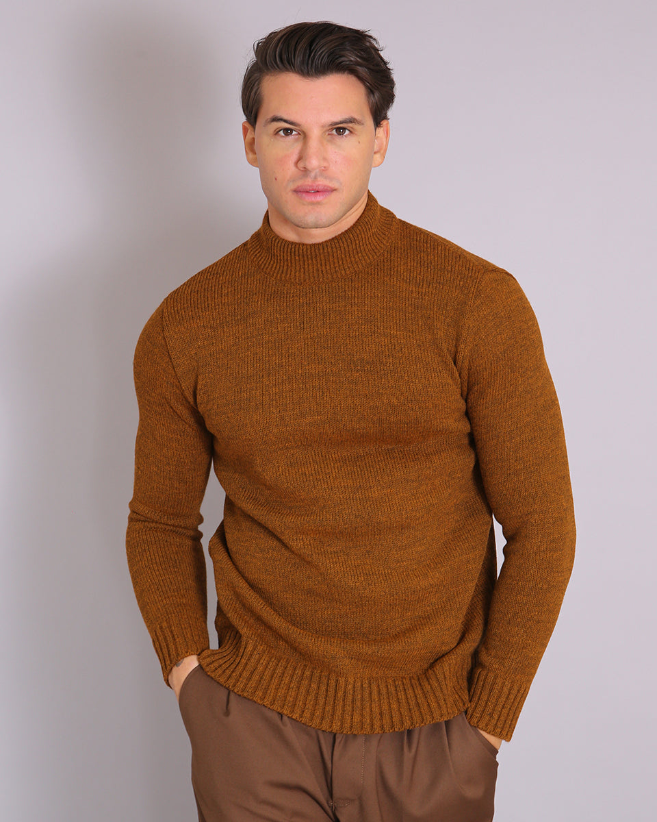 Msm Studio Half-Neck Sweater in Shaved Wool