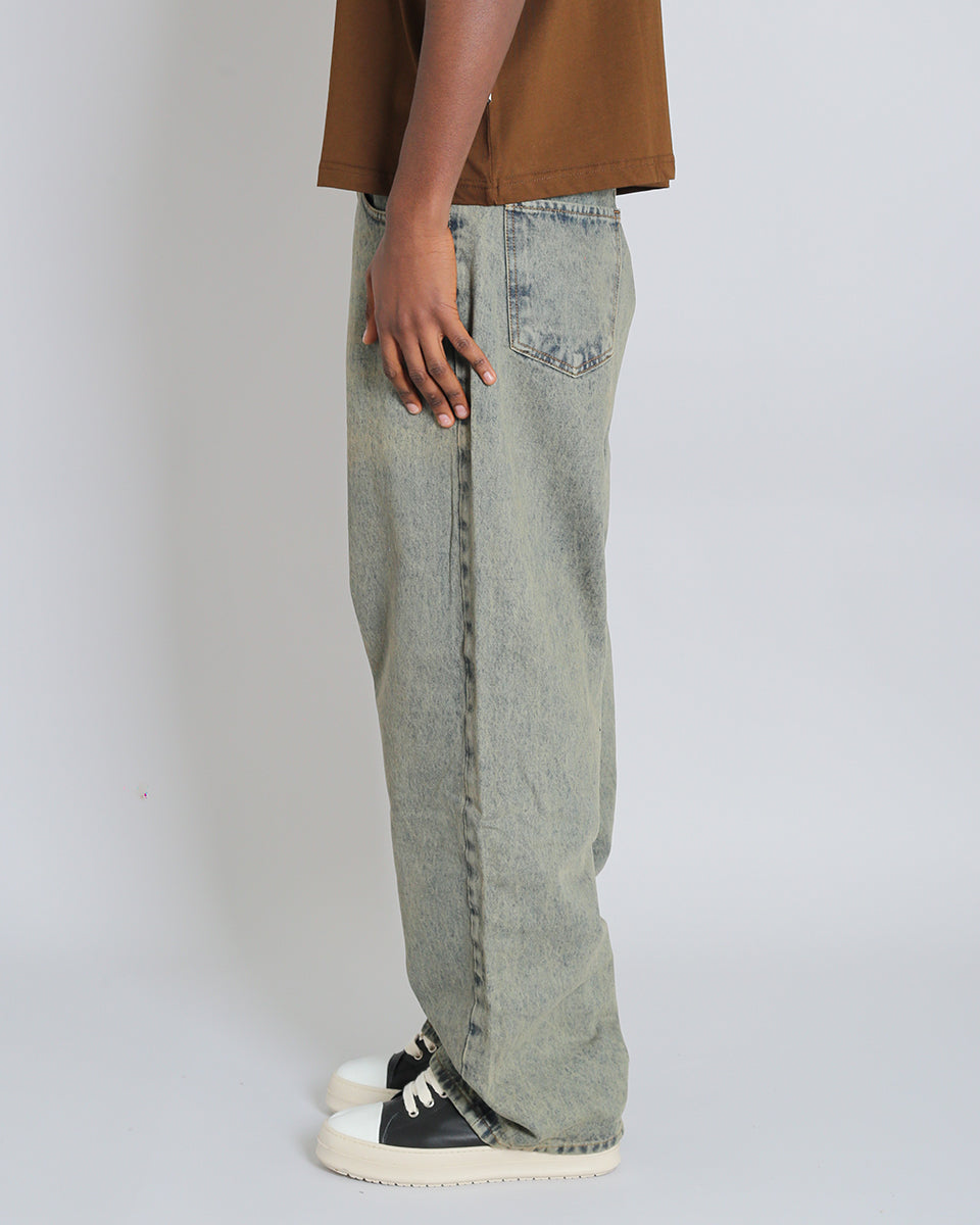 Denim Baggy fit Marmorizzato Sporcato