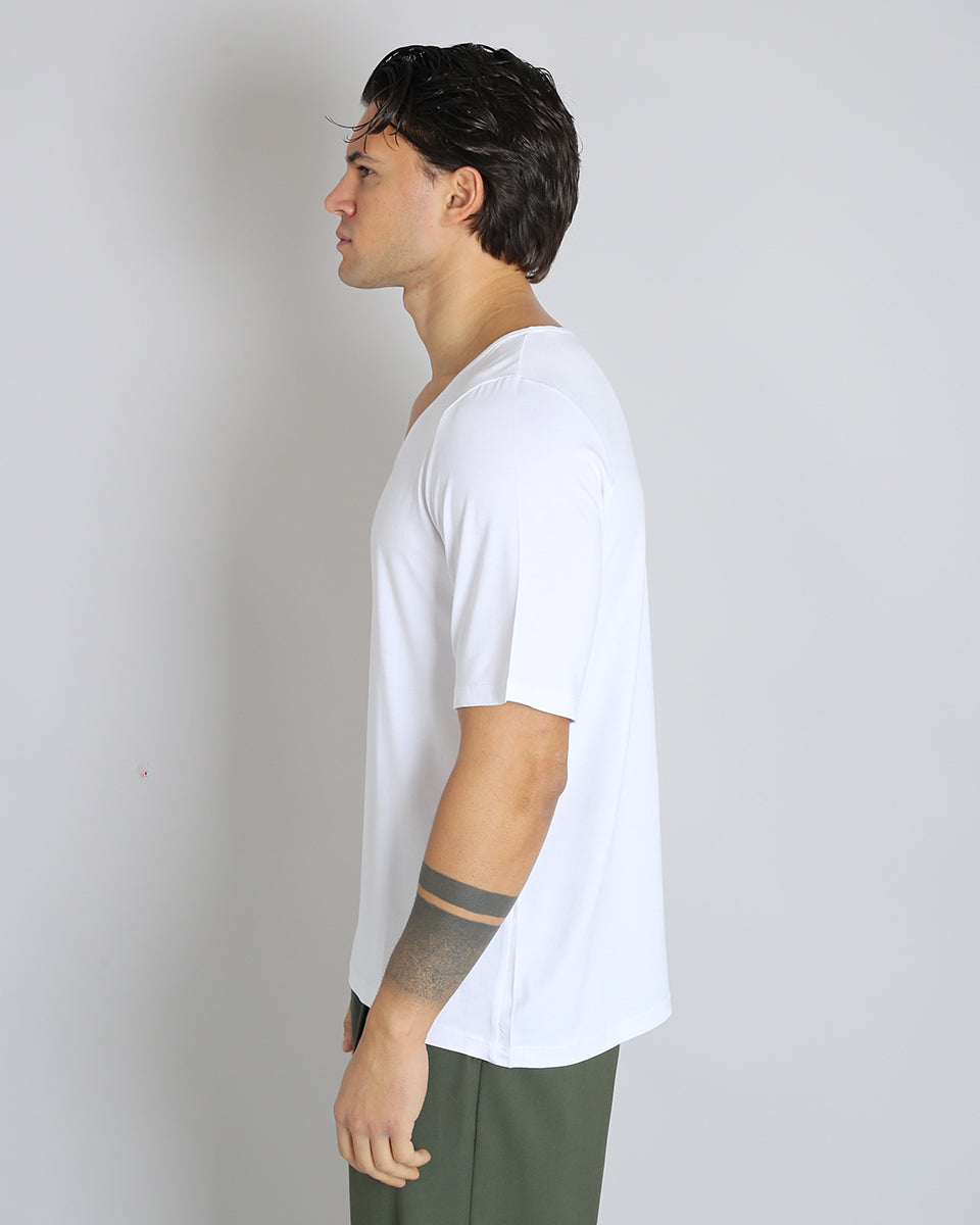 Msm Studio Viscose Boat Neck T-Shirt