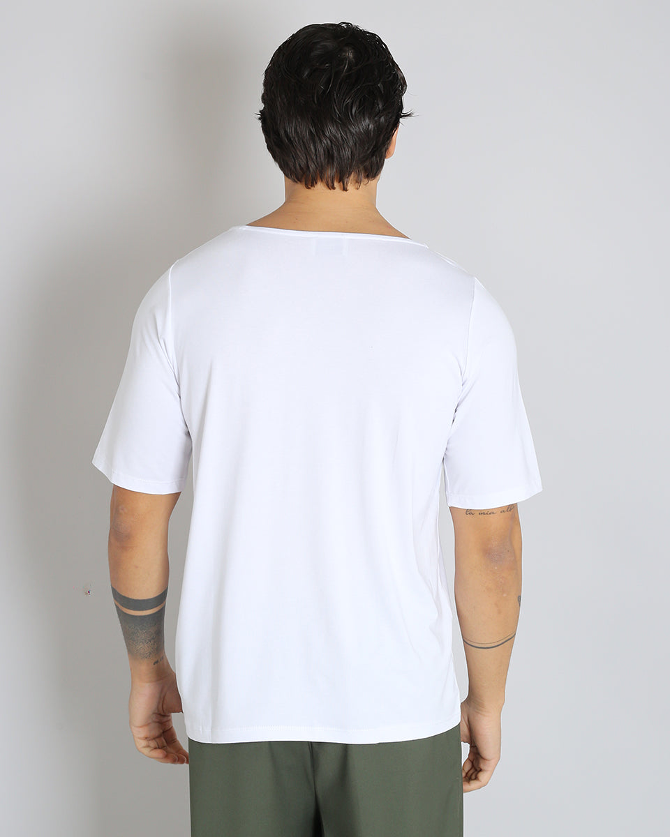 Msm Studio Viscose Boat Neck T-Shirt