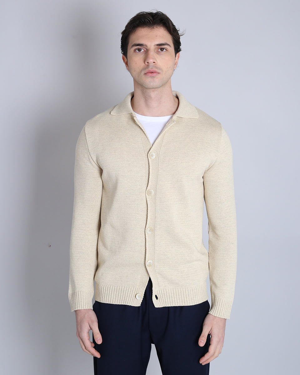 Slim Fit Cardigan in Thread