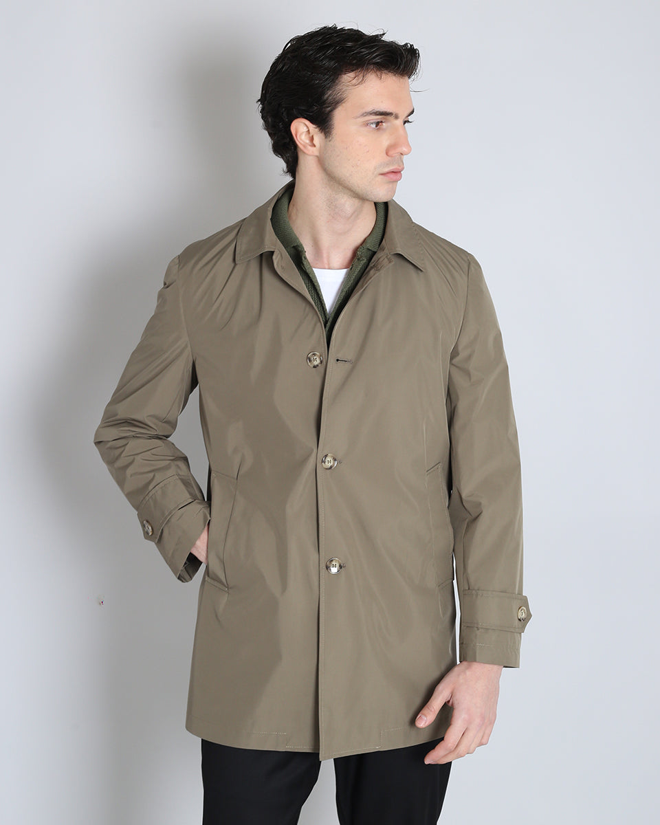 Padded trench coat 