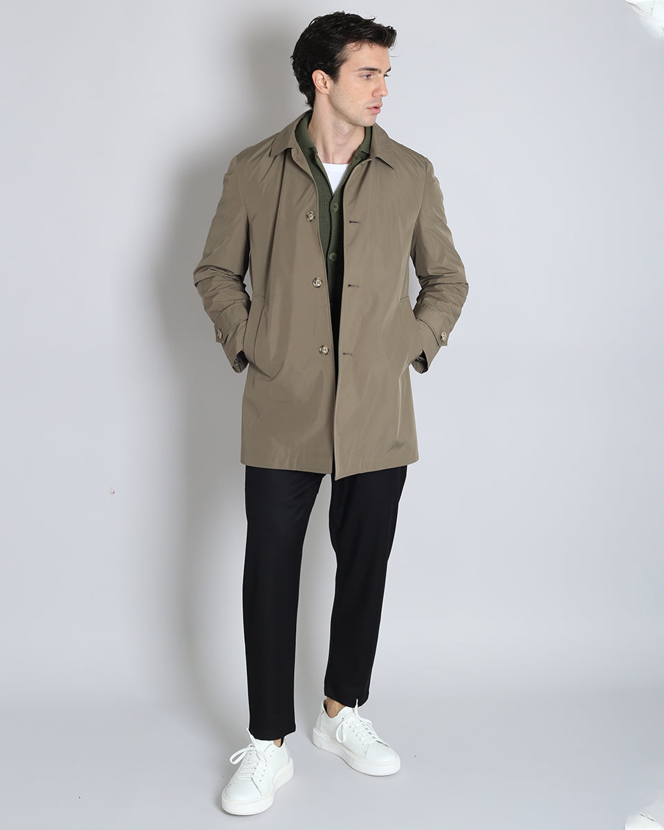 Padded trench coat 