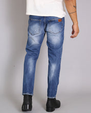 Msm Studio Denim Regular fit Slavato con rotture