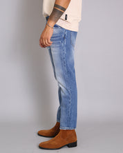 Msm Studio Denim Regular fit Slavato con taglio