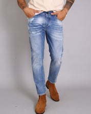 Msm Studio Denim Regular fit Slavato con taglio