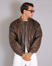 Msm Studio Oversize Leather Bomber Old America