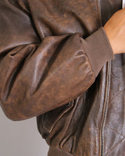 Msm Studio Oversize Leather Bomber Old America