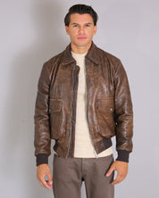 Msm Leather Jacket With Pockets Old America