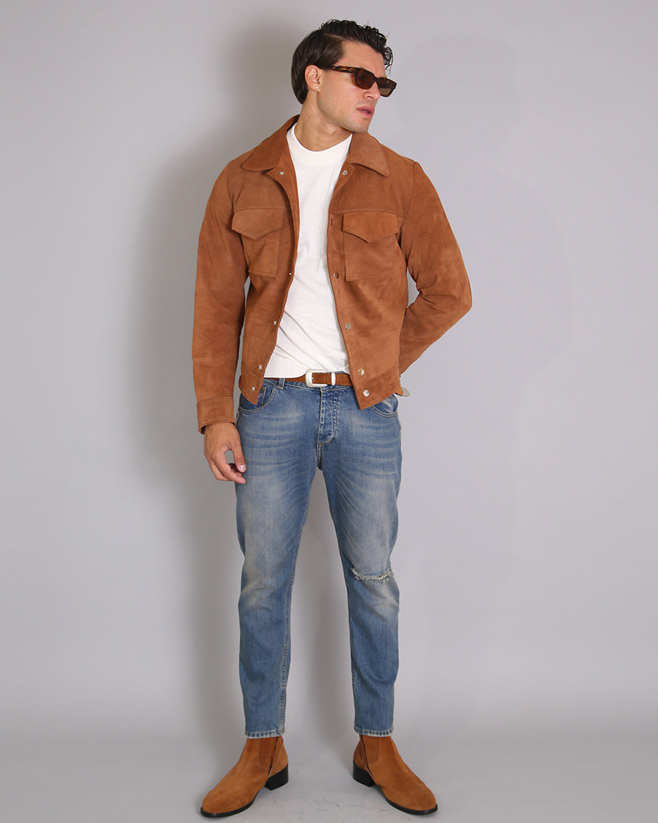 Msm Studio Suede Jacket with Pockets