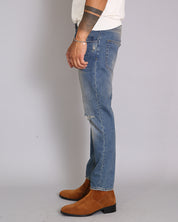 Msm Studio Denim Regular fit sabbiato con taglio