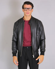 Msm Studio Giacca Coreana in pelle Nero