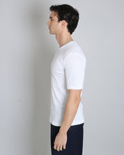 Msm Studio T-shirt boat neck ribbed half sleeve