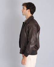 Bomber jacket with collar