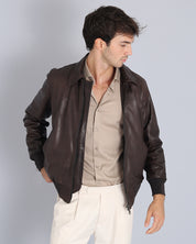 Bomber jacket with collar