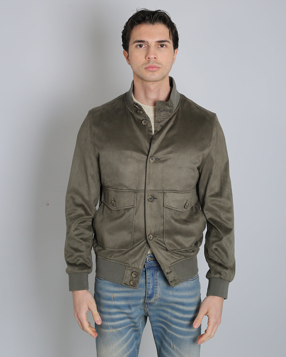 Bomber jacket with collar