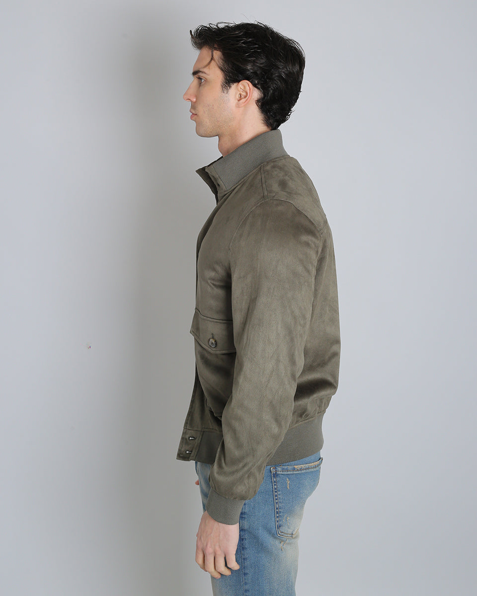 Bomber jacket with collar