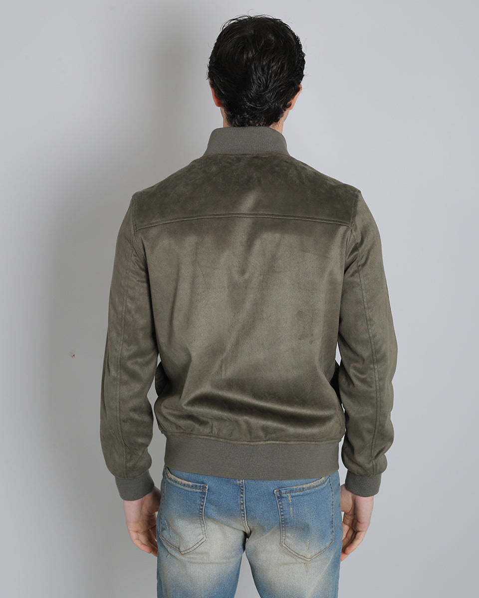 Bomber jacket with collar