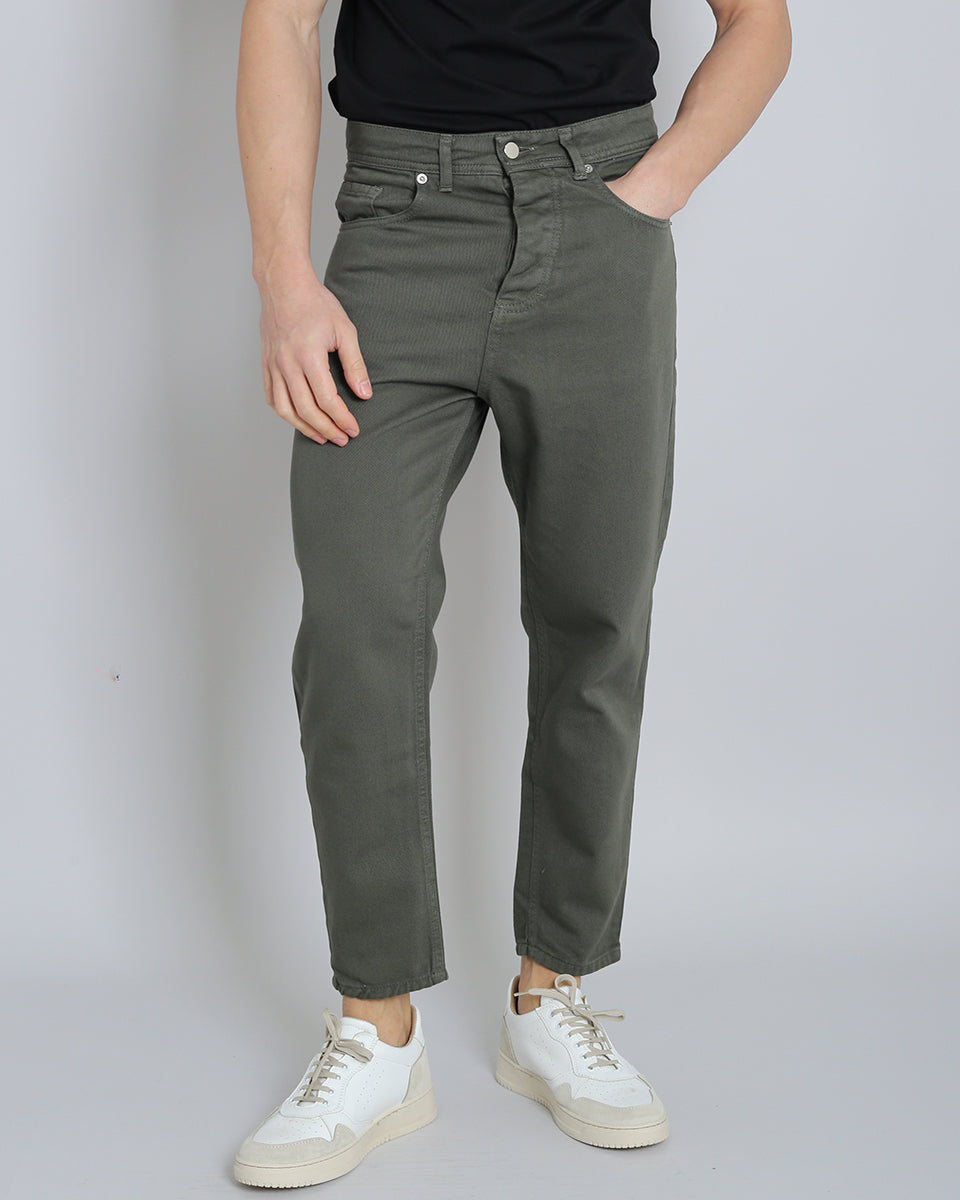 Denim Cropped Verde