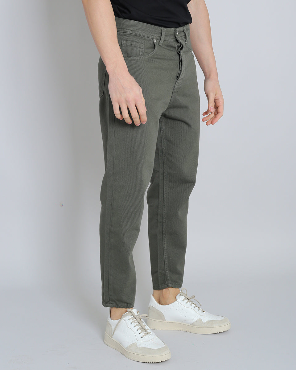 Denim Cropped Verde