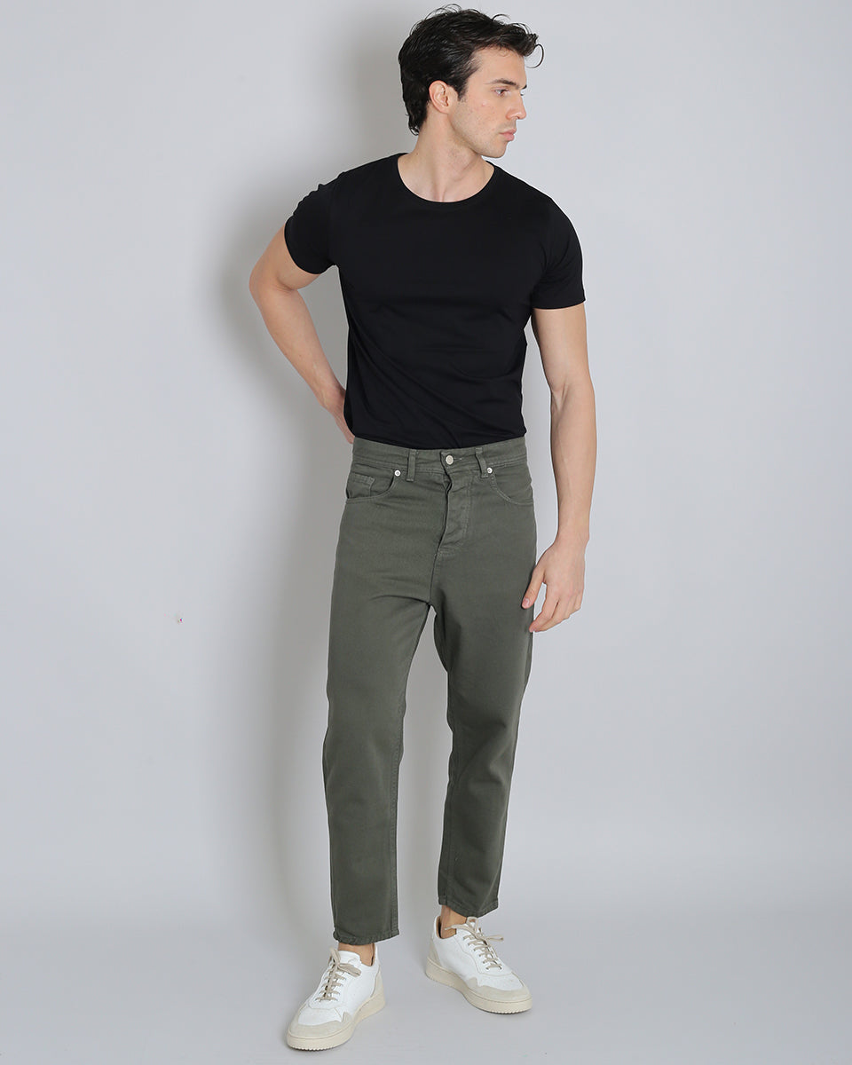 Denim Cropped Verde